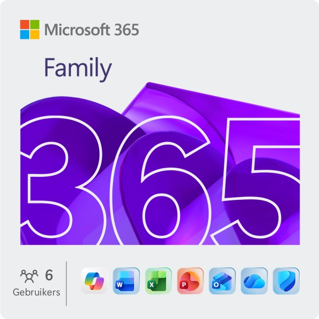 Microsoft 365 Family | 6 Gebruikers - 1 jaar
