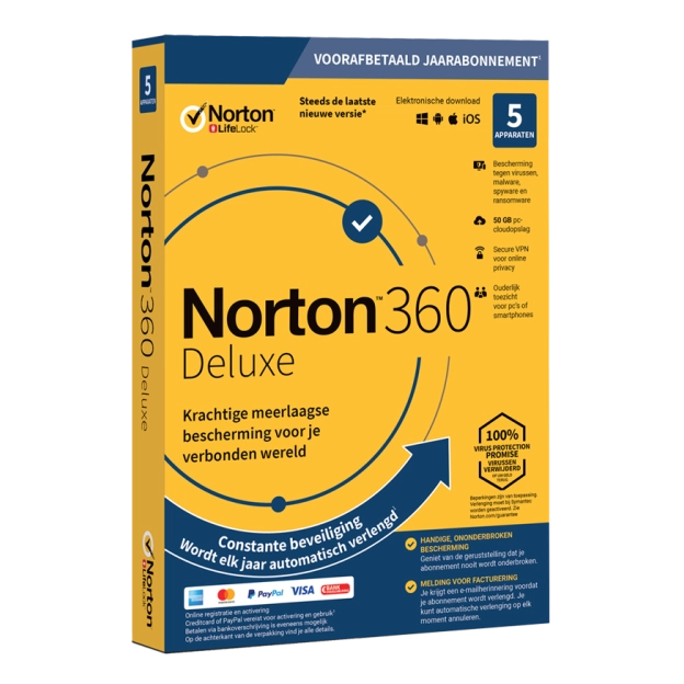 Norton 360 Deluxe | 5 Apparaten | 1 Jaar